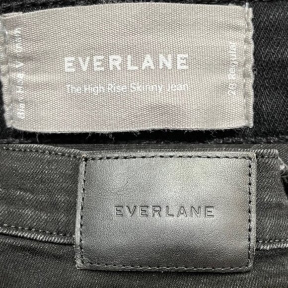 Everlane The High-Rise Skinny Jean in Black Women Size 28 Regular - Picture 11 of 12